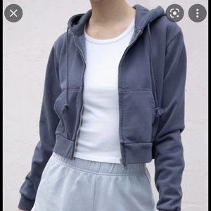 Brandy Melville Cropped Zip up Hoodies